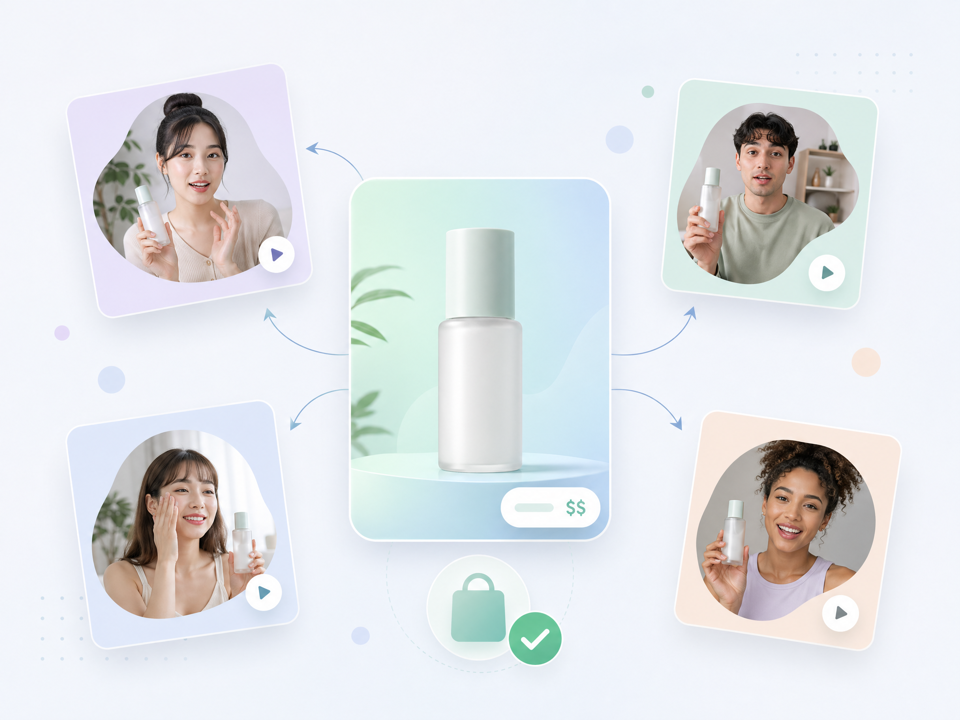 Fábrica de anuncios UGC para Shopify y TikTok Shop con avatares parlantes de IA